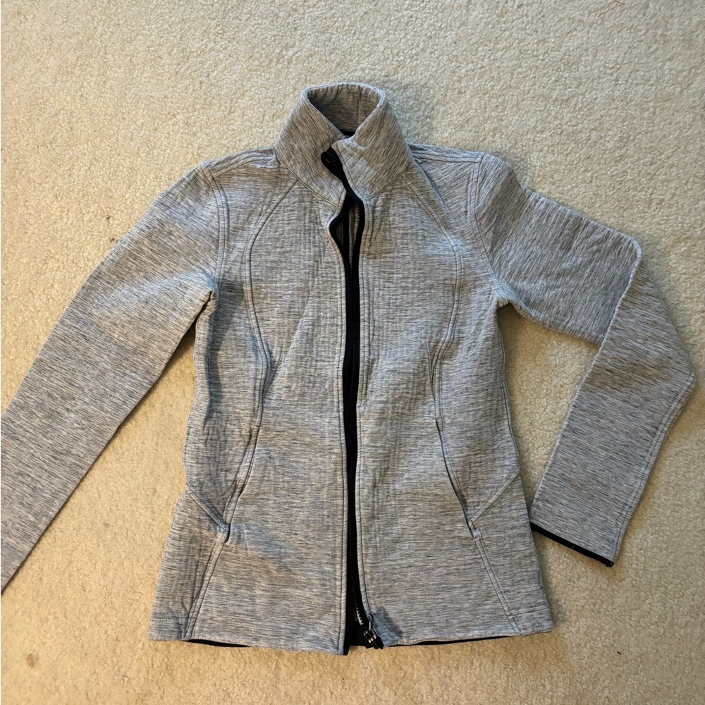LULULEMON Grey Double Layer Zip Jacket size small